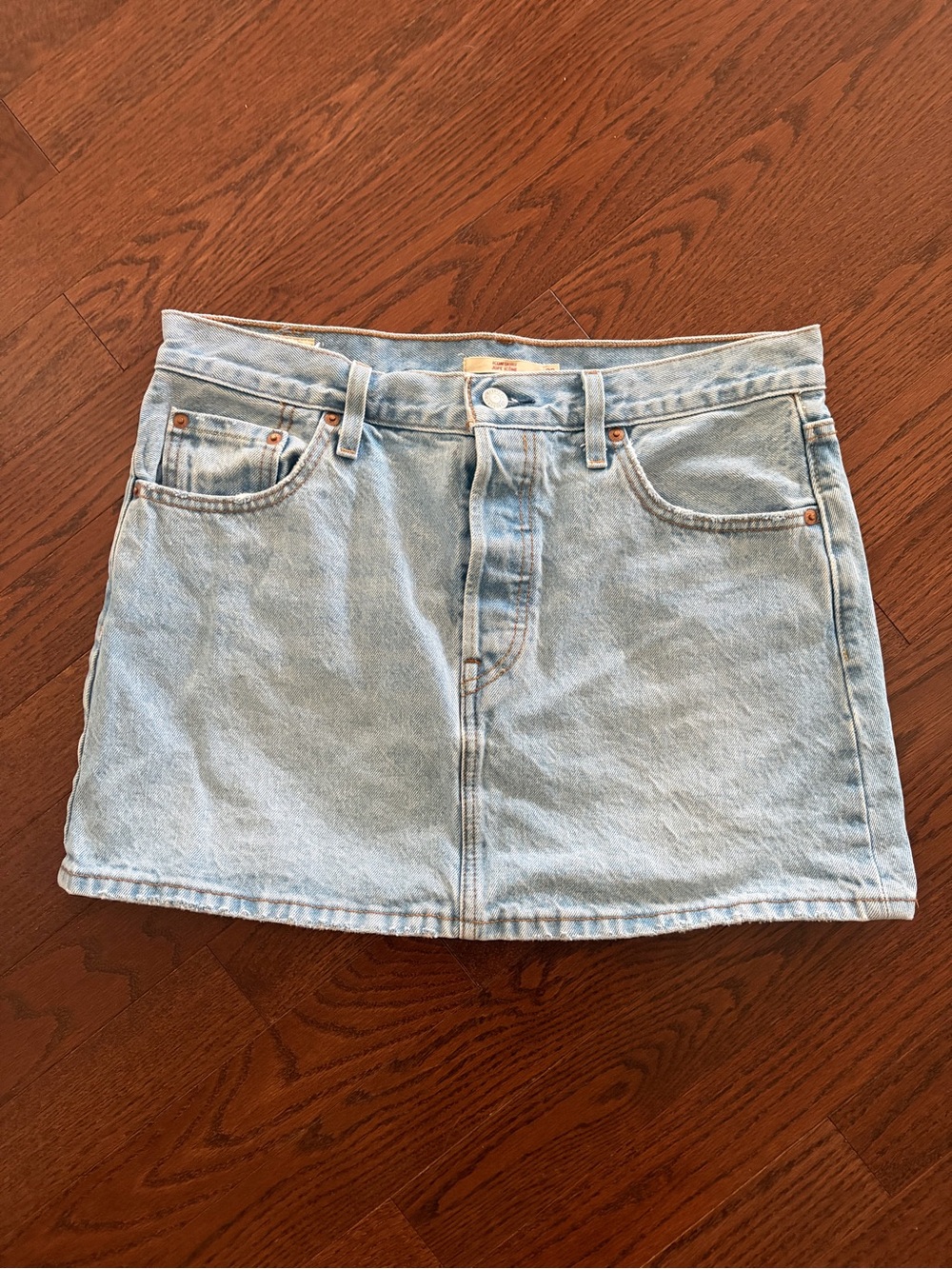 Levi's Light Blue Denim Mini Skirt - Classic A-Line